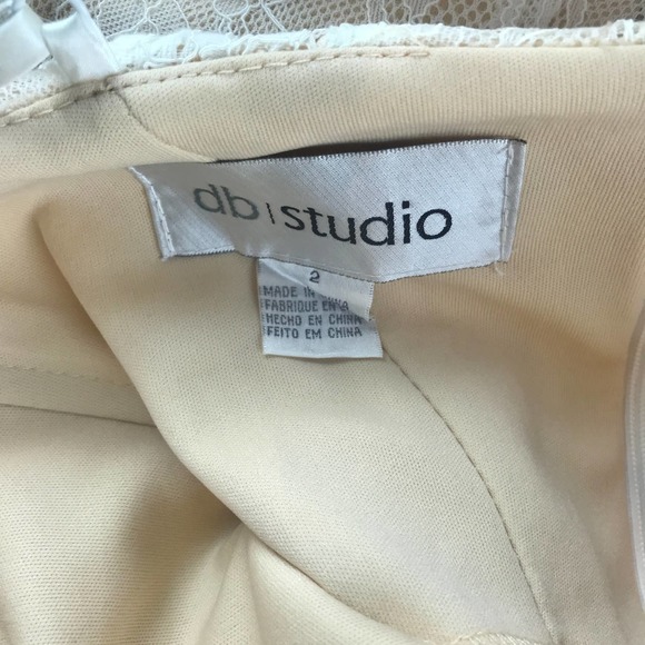 DB Studio Mixed Lace Sheath Gown Dress - Picture 4 of 12